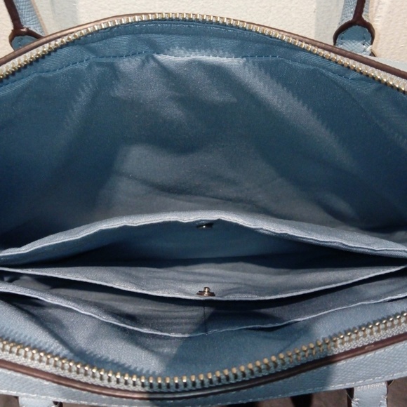 NWT COACH Leather Laptop Briefcase in Cornflower - Picture 8 of 8